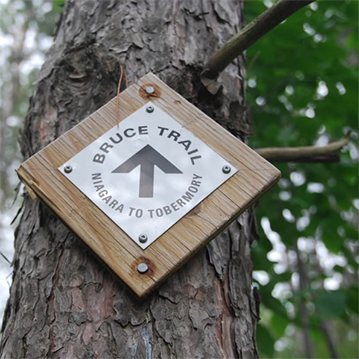 Bruce Trail Niagara to Tobermory sign.